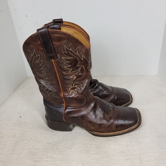 Rank 45 Boots Mens Size 9EE Brown Leather Xero Gravity Unit Western Gorpcore Job - Picture 10 of 14
